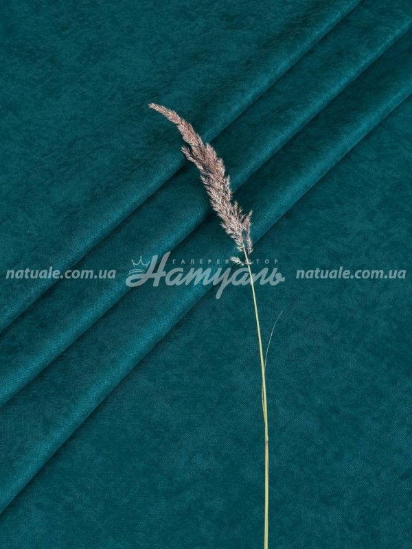 Шторы на метраж микровелюр Лофт аквамарин