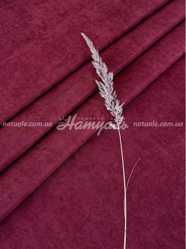 Шторы на метраж микровелюр Лофт бордо