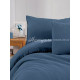 Постельный комплект полуторный ARYA Natural Stone Washed хлопок 160х220см изумруд