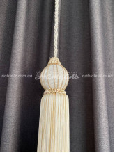 Подвеска декоративная для штор Леони золото+молочный