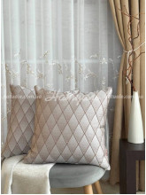 Наволочка декоративная двусторонняя Ромбы беж