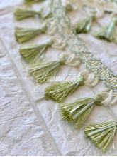 Бахрома для штор и тюля Беата яблочно-молочная