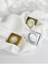 Люверс для гардин и тюля Квадро ∅35 мм золото матовое