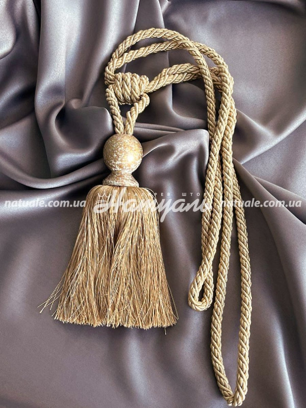 Китиця декоративна для штор Мармур кава