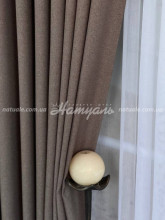 Комплект штор жаккард Палермо мокко 140х270, 2 шт.