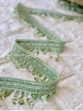 Бахрома Стеклярус Мята