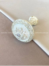 Держатель для штор и тюля Мано белое золото