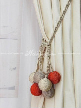 Подхват декоративный для штор Шары цветные беж+оранж+молочный