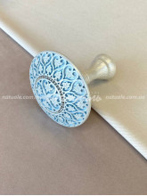 Держатель для штор и тюля Осман серебристый+бирюза