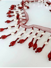 Бахрома Стеклярус бордо