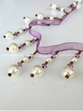 Бахрома Стеклярус сиреневая