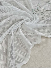 Тюль жаккардовый Дюна белый