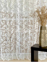 Тюль жаккардовый Мелисса ванильный