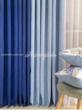 Комплект штор Микровелюр Твин синий+голубой