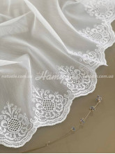 Тюль бамук вышитый Даниелла белый