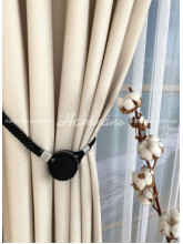 Магнит для штор Вивьен с двойным витым шнуром Угольный