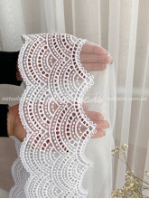 Тюль-бамбук вышитый Мери белый