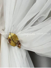 Магнит для штор металлический Swarovski Лепесток Золотистый