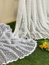 Тюль кружевной Ева молочный