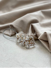 Магнит для штор металлический Crystals Бант Цветок Золотистый