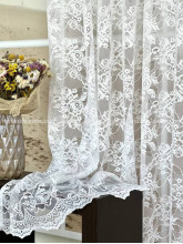 Тюль кружевной Троянда белый МТ-092