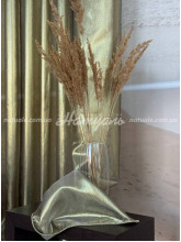 Тюль сетка парча Персия золотая оливка 145х270