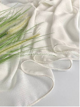 Тюль лен однотонный Подил молочный