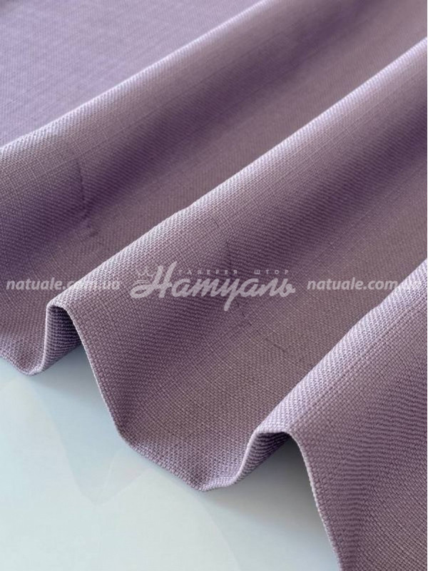 Шторы на метраж лен Сиетл сиреневый