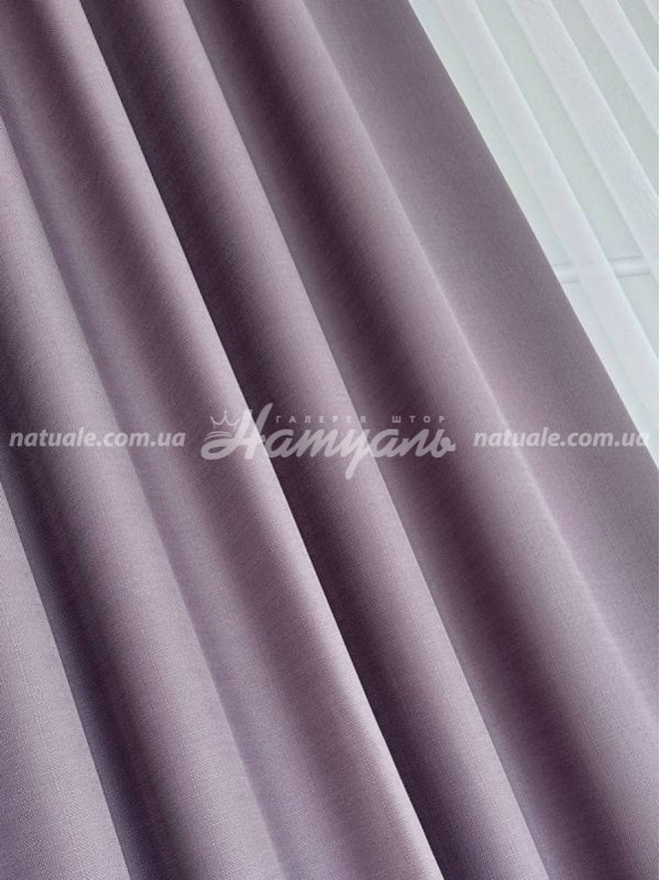 Шторы на метраж лен Сиетл сиреневый