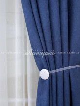 Комплект Шторы Микровелюр синий 150х270, 2 шт.